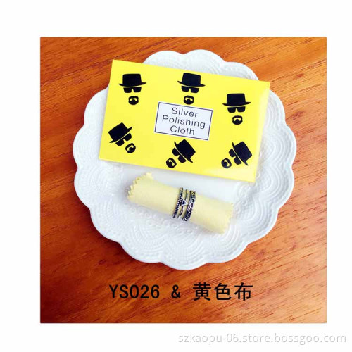 Paper Card Packed Jewelry Polishing Cloth Custom Jewelry Square Micro Fibre Polishing Clothes